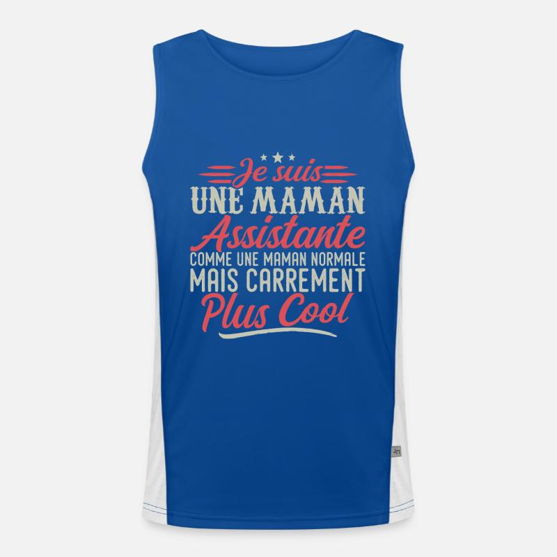 Je suis une maman Assistante, carrément cool Débardeur respirant contrasté Homme 