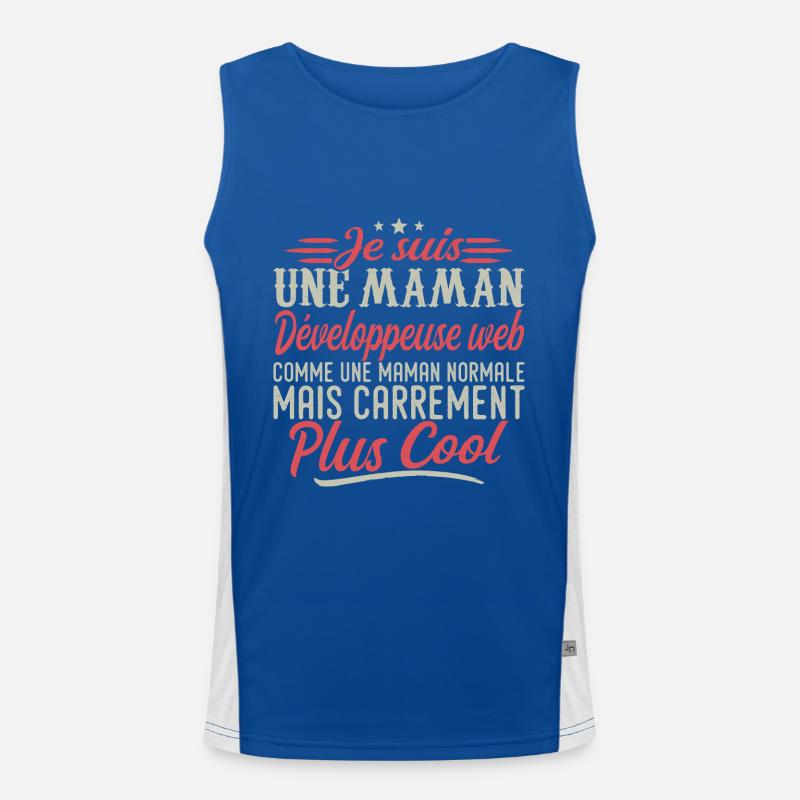 Ich bin eine Webentwickler-Mutter, ausgesprochen cool Funktionelles Kontrast-Tank Top für Männer 