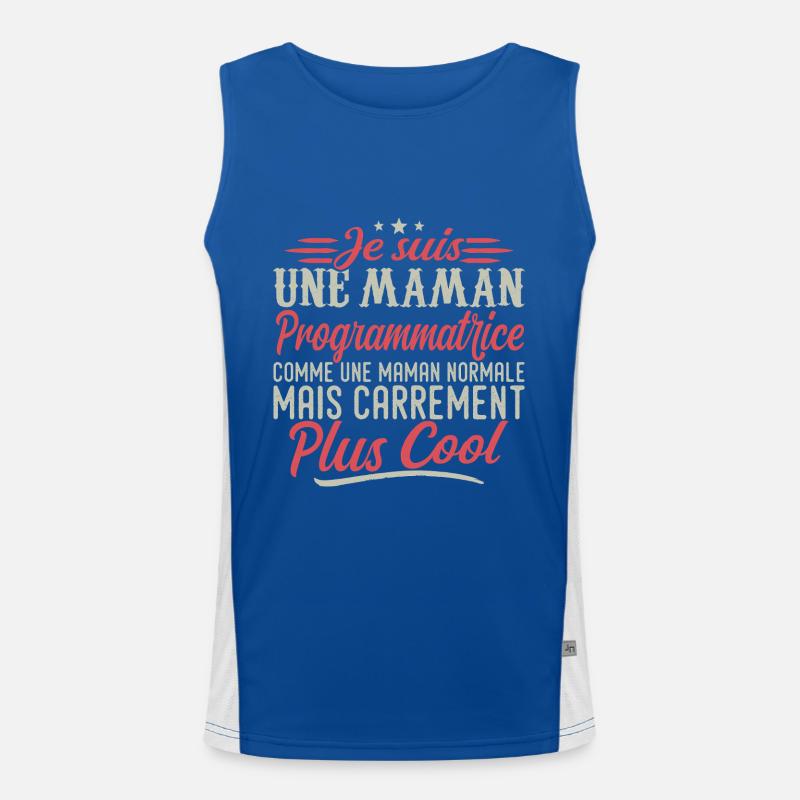 Ich bin Programmierer-Mama, ausgesprochen cool Funktionelles Kontrast-Tank Top für Männer 