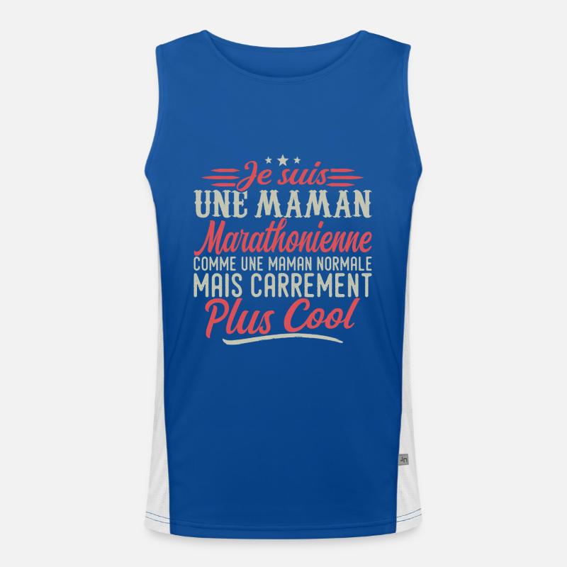 Ich bin eine Marathon-Mama, ausgesprochen cool Funktionelles Kontrast-Tank Top für Männer 