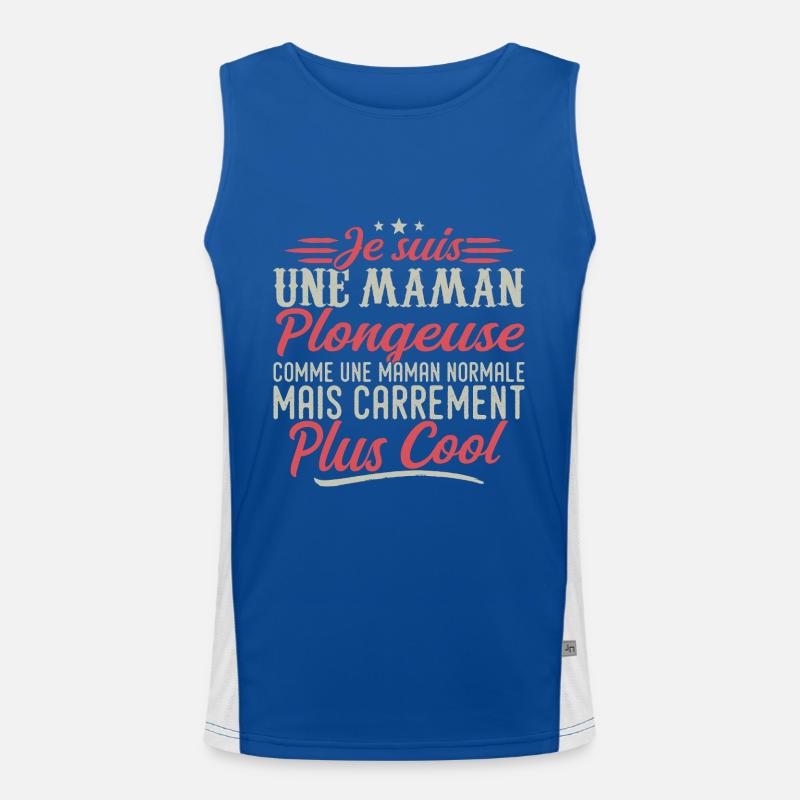 Ich bin eine tauchende Mutter, ausgesprochen cool Funktionelles Kontrast-Tank Top für Männer 
