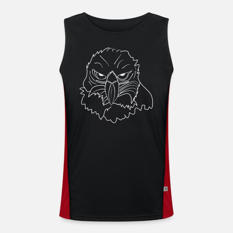 weißer Adler Funktionelles Kontrast-Tank Top für Männer 
