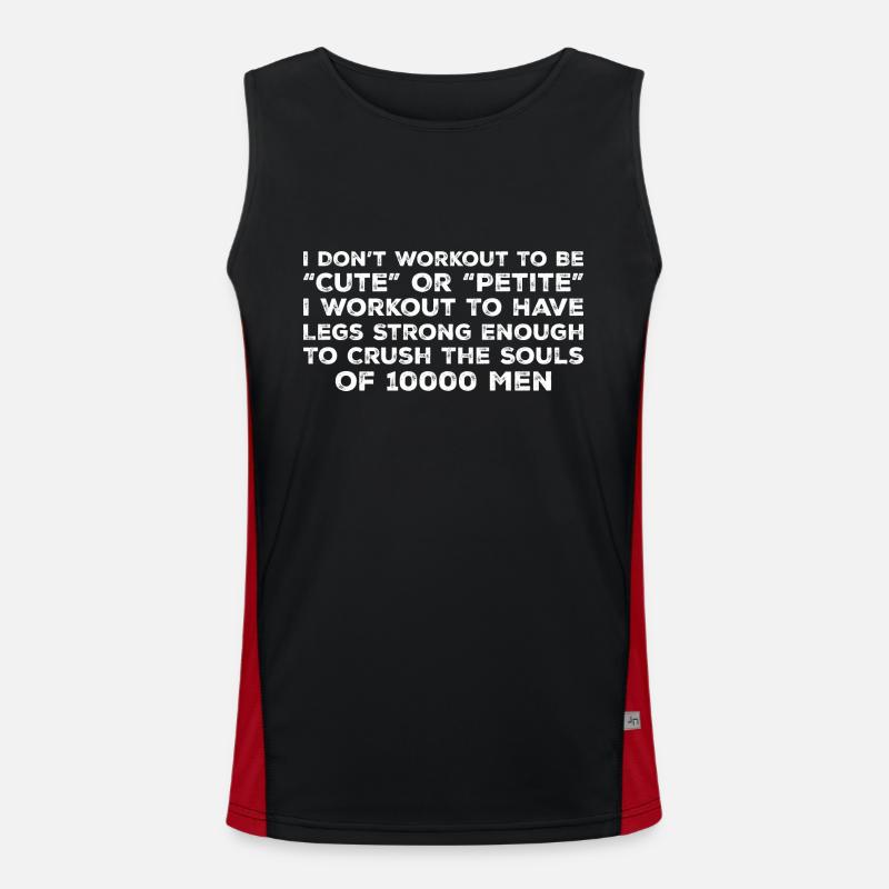 Ich trainiere nicht, um süß oder zierlich zu sein - Workout Funktionelles Kontrast-Tank Top für Männer 