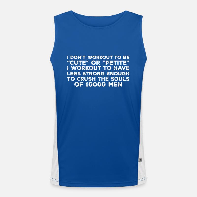 Ich trainiere nicht, um süß oder zierlich zu sein - Workout Funktionelles Kontrast-Tank Top für Männer 