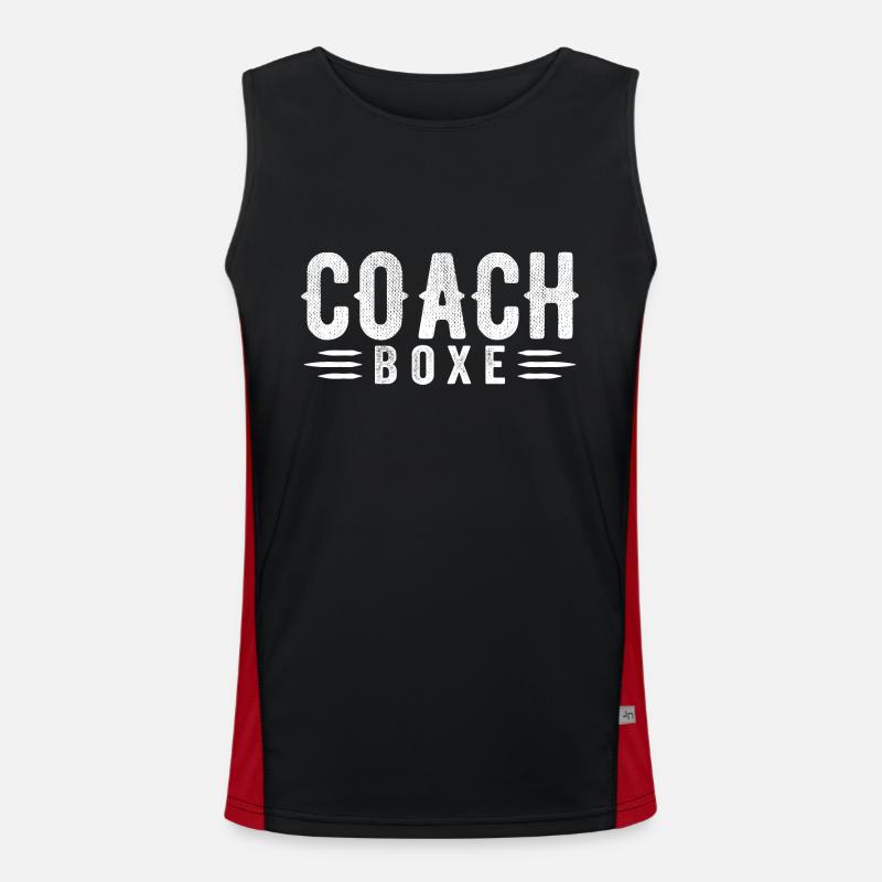 Coach Boxe Entraineur de Boxe | Cadeau Coach Boxe Débardeur respirant contrasté Homme 
