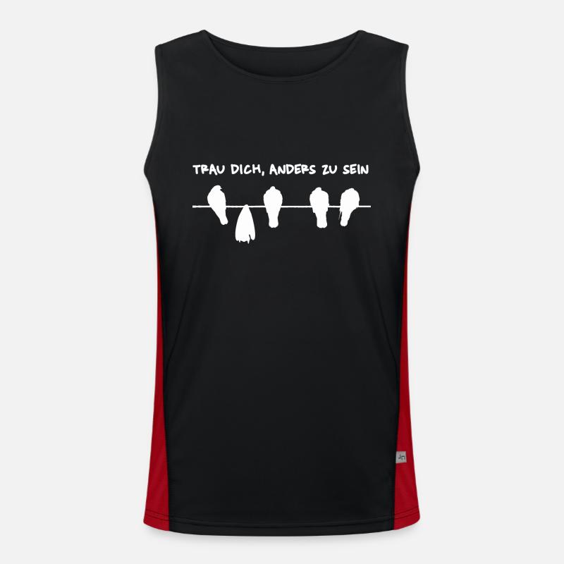 Trau dich, anders zu sein - Mach den Unterschied Funktionelles Kontrast-Tank Top für Männer 