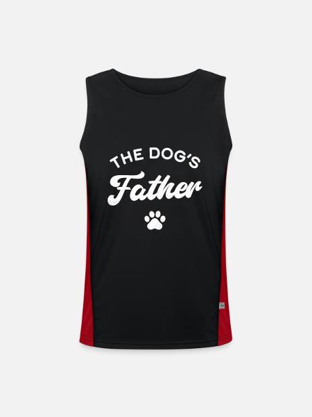 Le père des chiens - Débardeur respirant contrasté Homme  - noir/rouge - Devant