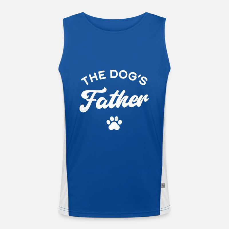 Der Vater der Hunde Funktionelles Kontrast-Tank Top für Männer 