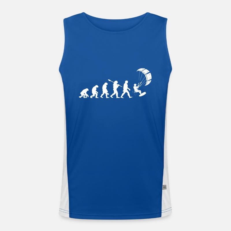 Entwicklung des Kitesurfens Funktionelles Kontrast-Tank Top für Männer 