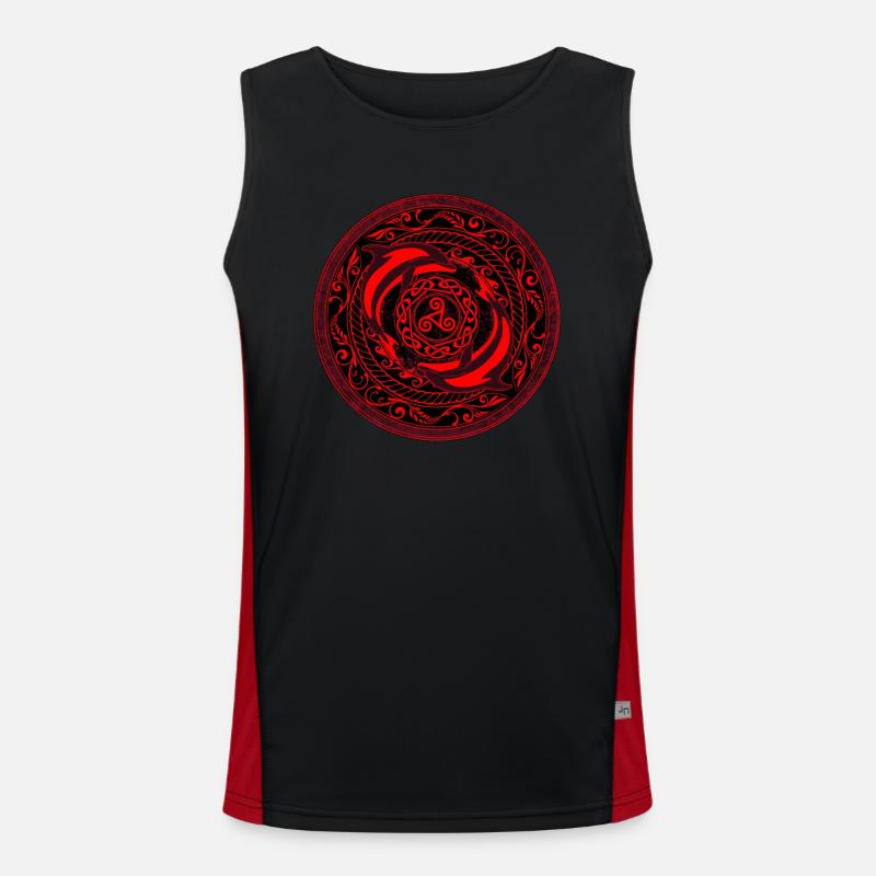 Celtic dolphins Men's Functional Contrast Tank Top 