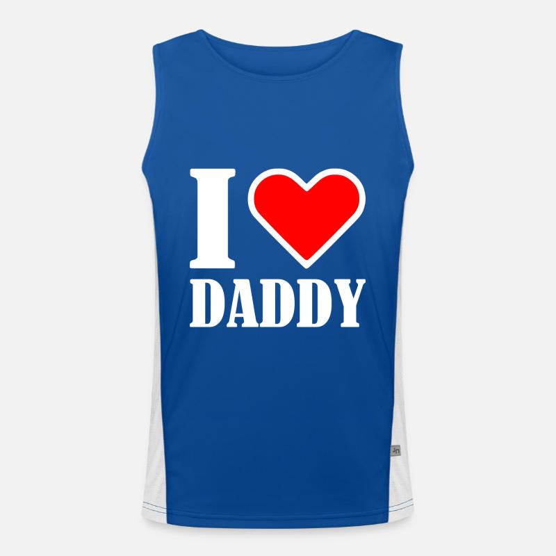 I love daddy Funktionelles Kontrast-Tank Top für Männer 