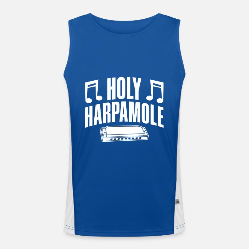 Harmonica Musican Holy Harpamole Harmonica Men's Functional Contrast Tank Top 