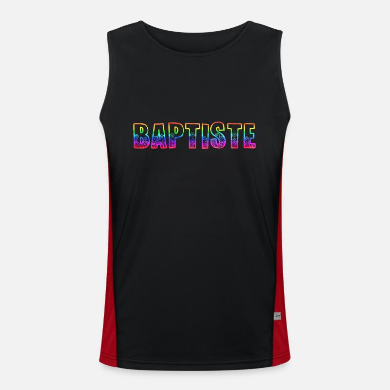 baptiste rs rainbow Men's Functional Contrast Tank Top 