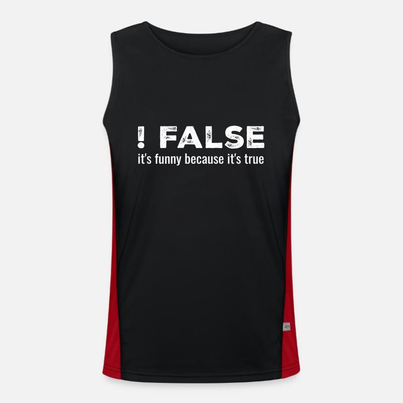 ! False - It's Funny Because It's True Débardeur respirant contrasté Homme 