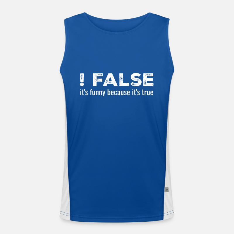 ! False - It's Funny Because It's True Débardeur respirant contrasté Homme 