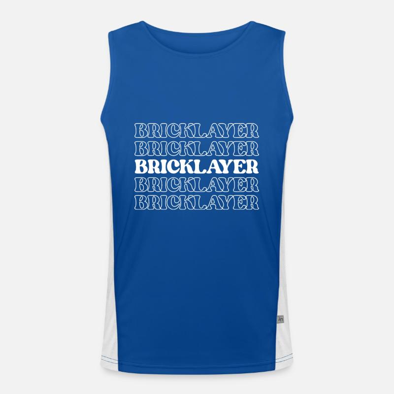 Bricklayer Mason Stonemason Bricklayer Brick Men's Functional Contrast Tank Top 