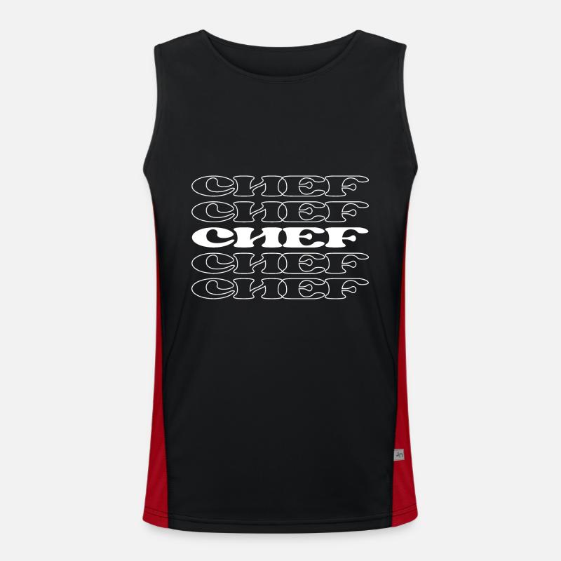 Chef Cook Culinary Expert Food Preparer Kitchen Men's Functional Contrast Tank Top 