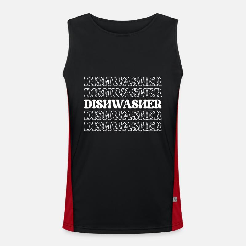 Dishwasher Kitchen Helper Dish Cleaner Dish Men's Functional Contrast Tank Top 