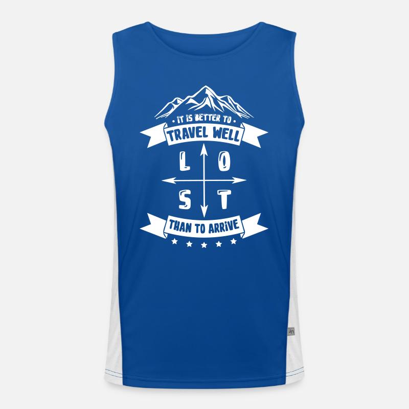 Travel Lost Men's Functional Contrast Tank Top 