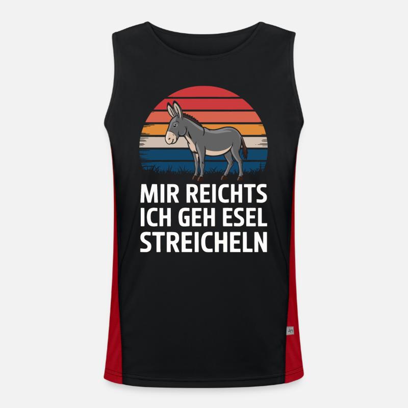 Donkey Donkey Mule Muli - Men's Functional Contrast Tank Top  - black/red