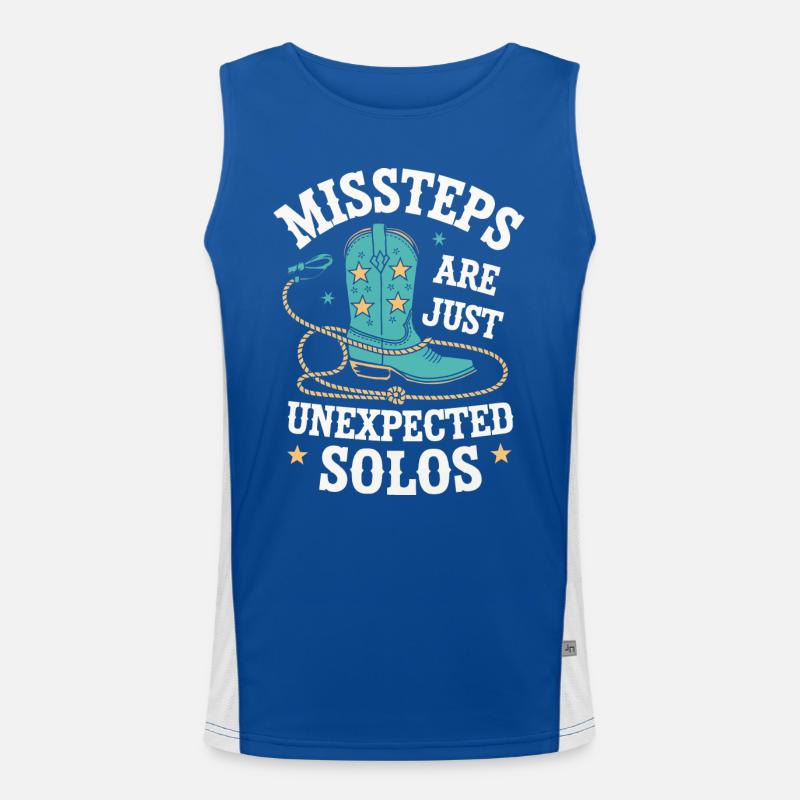 Line Dancing Tanzen Tänzer Funktionelles Kontrast-Tank Top für Männer 