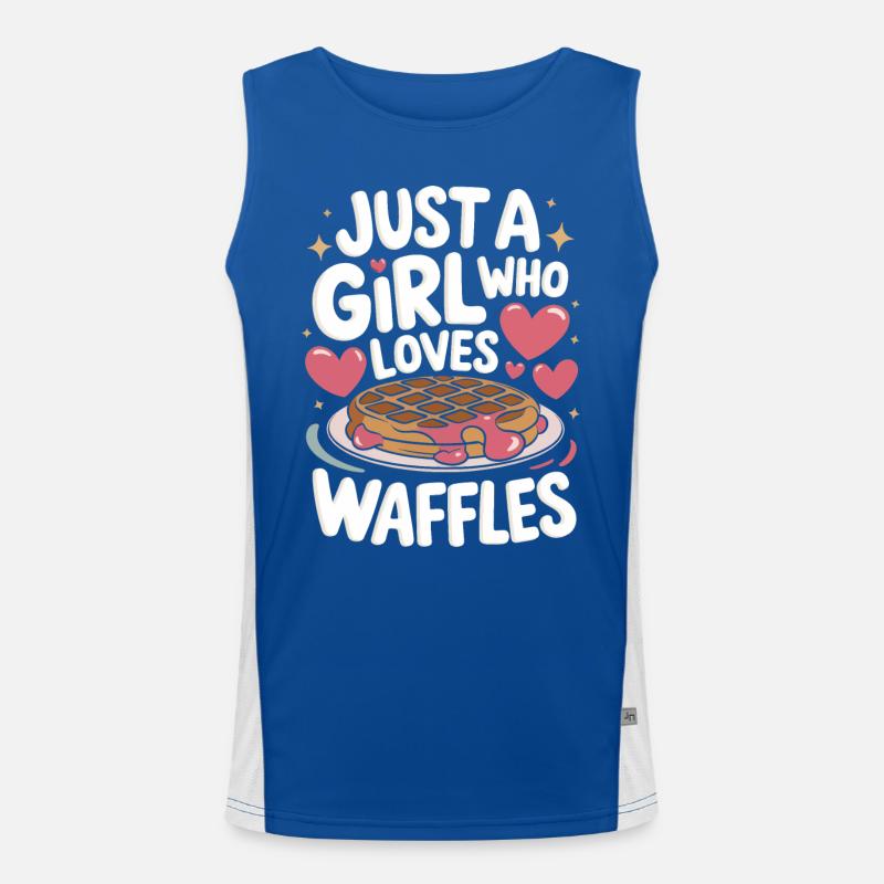 Waffles Breakfast Sweets Men's Functional Contrast Tank Top 