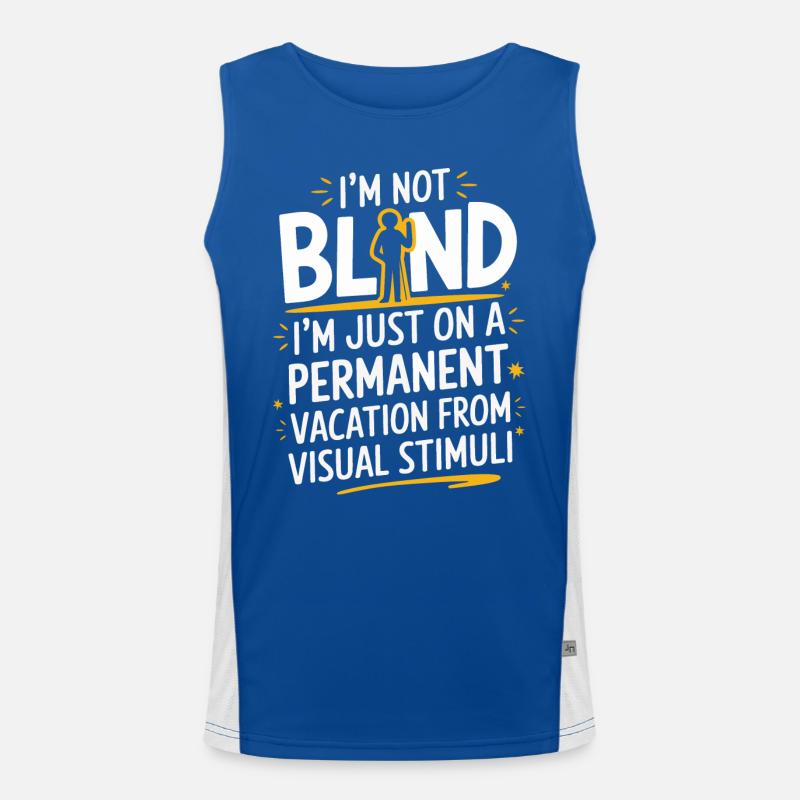 Blinde Blindheit Sehbehinderte Menschen Funktionelles Kontrast-Tank Top für Männer 