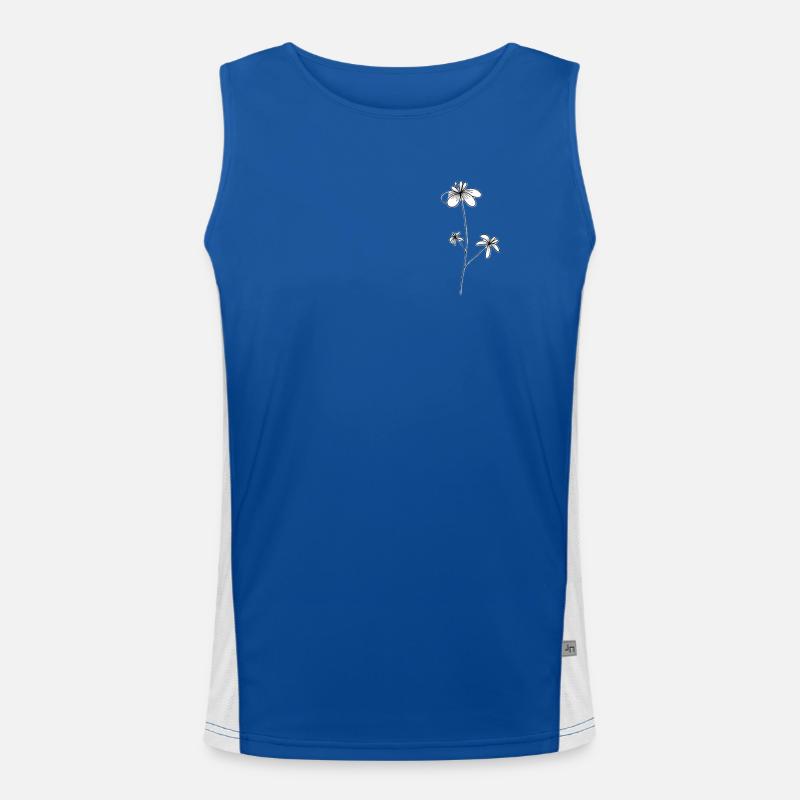 Filigrane Wildblume  Funktionelles Kontrast-Tank Top für Männer 