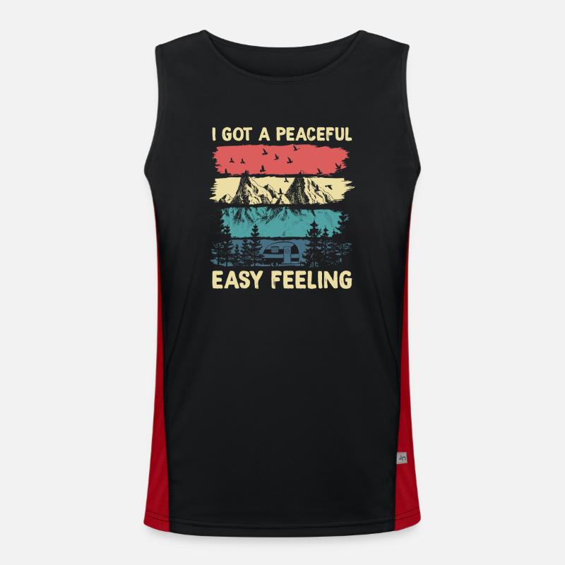 Hiking / I Got a Peaceful Easy Feeling Funktionelles Kontrast-Tank Top für Männer 