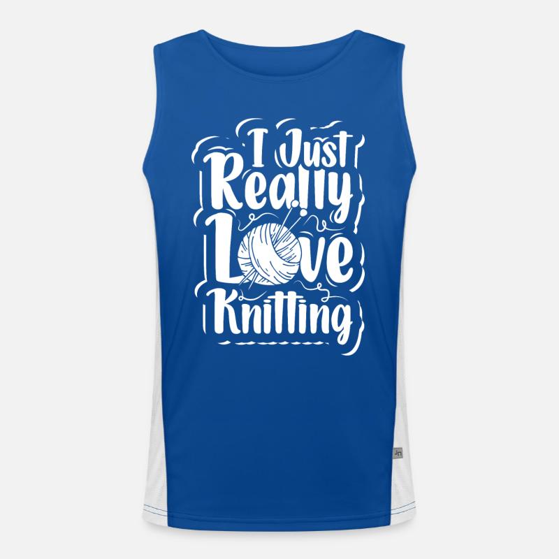 I just really love Knitting Funktionelles Kontrast-Tank Top für Männer 