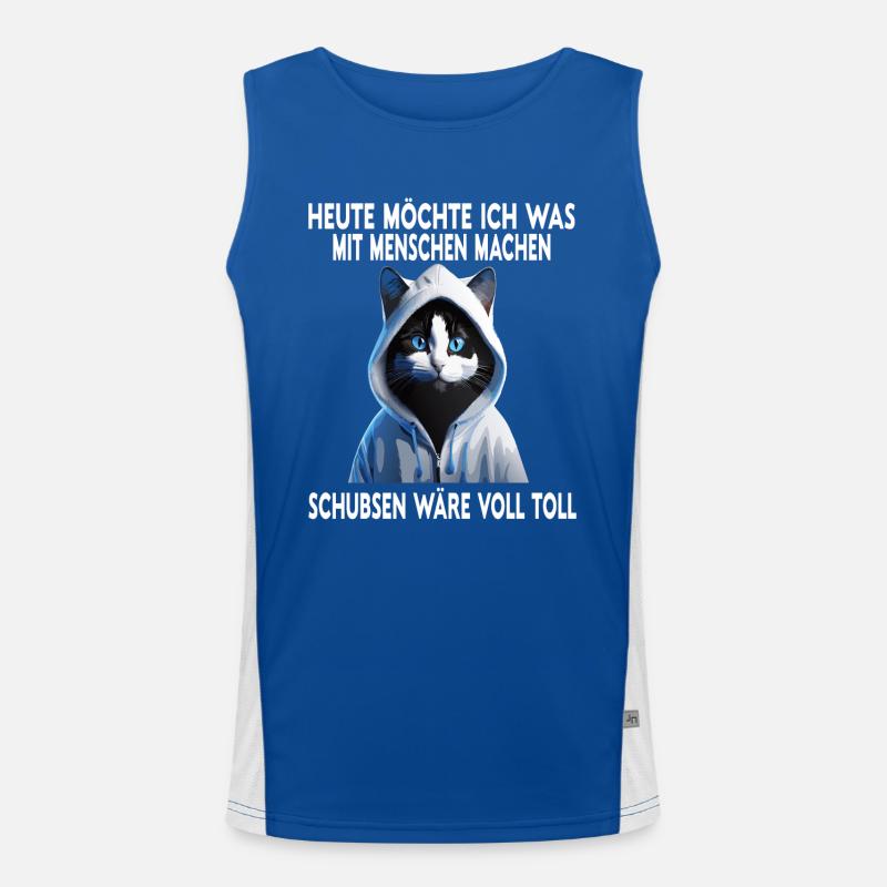 Heute möchte ich was mit Menschen machen Schubsen Funktionelles Kontrast-Tank Top für Männer 