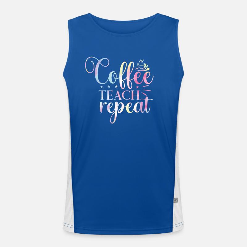 Retour à l’école Tie Rainbow Coffee Débardeur respirant contrasté Homme 
