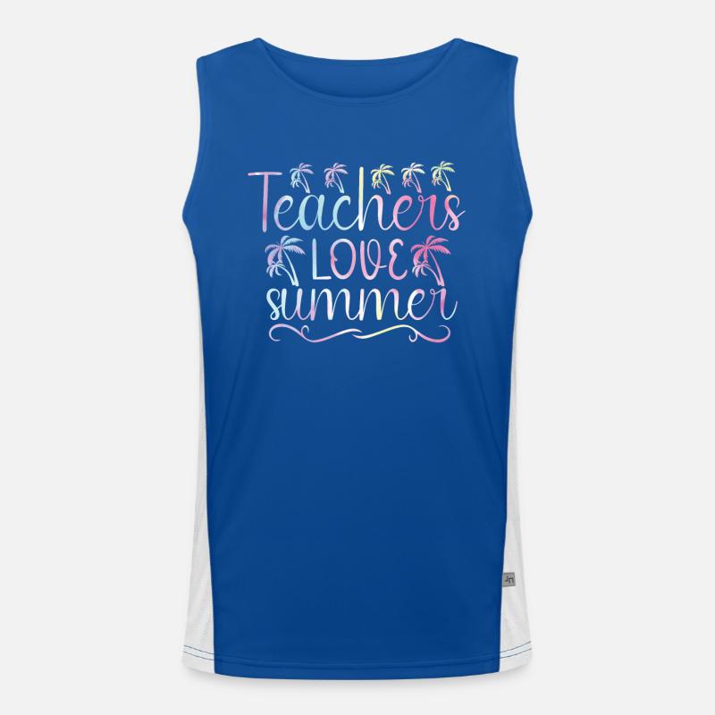 Summer-back To School Bonding Rainbow Men's Functional Contrast Tank Top 