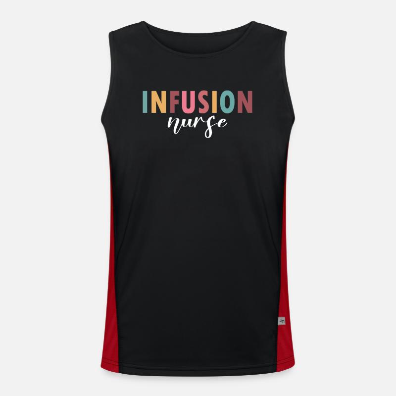 Infusionskrankenschwester Leben Funktionelles Kontrast-Tank Top für Männer 