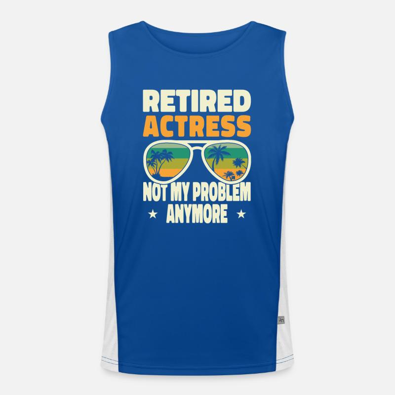 Retired Men Retired Actress Not My Problem Anymore Funktionelles Kontrast-Tank Top für Männer 