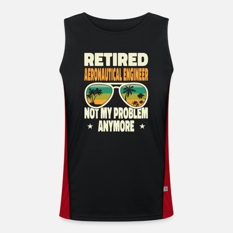 Retired Men Retired Aeronautical Engineer Not My Funktionelles Kontrast-Tank Top für Männer 
