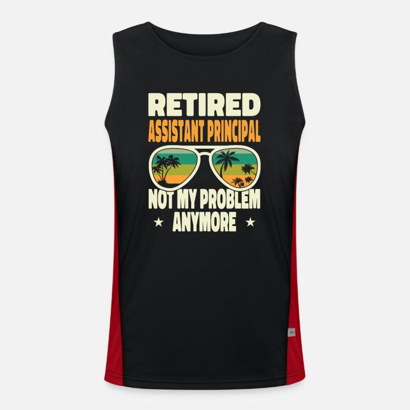 Retired Men Retired Assistant Principal Not My Funktionelles Kontrast-Tank Top für Männer 
