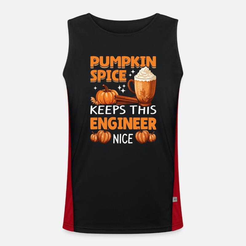 Cool Pumpkin Spice Keeps This engineer Nice Funktionelles Kontrast-Tank Top für Männer 