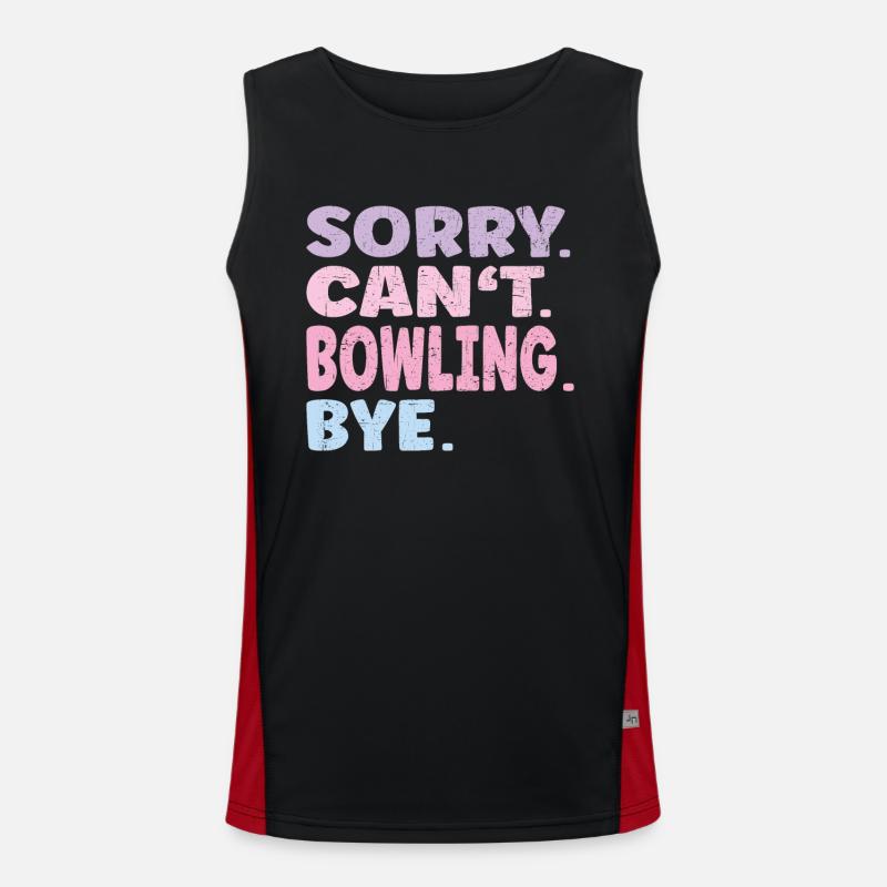 Sorry Can't Bowling Bye Funny Bowling Funktionelles Kontrast-Tank Top für Männer 