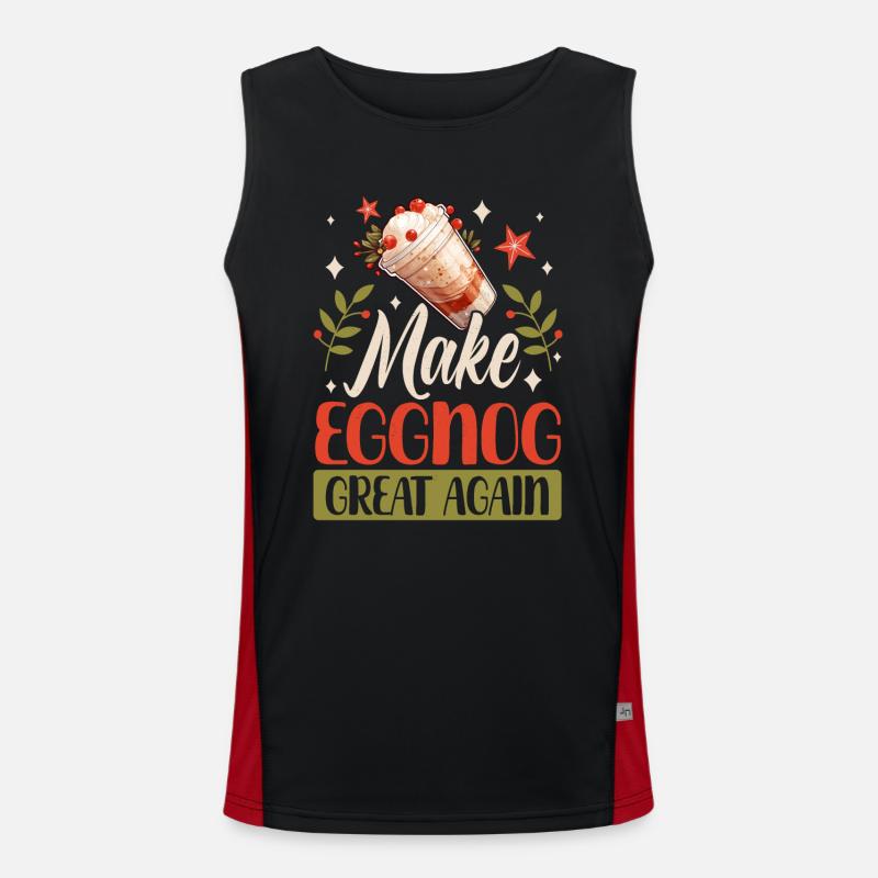 Make Eggnog Great Again Crème glacée Hommes Femmes Débardeur respirant contrasté Homme 
