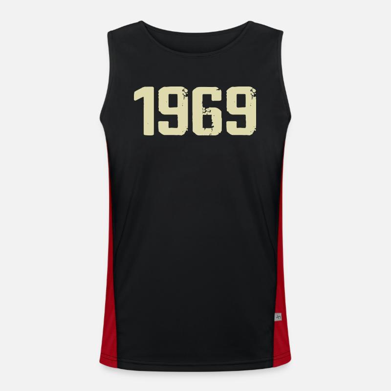 Jubilee 1969 - Men's Functional Contrast Tank Top  - black/red