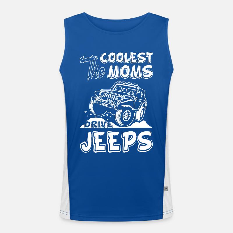 The Coolest Dads Drive Jeeps Funktionelles Kontrast-Tank Top für Männer 