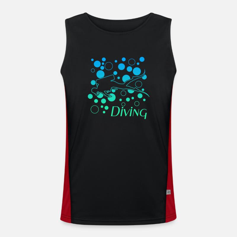 Diving Taucher Geschenkidee Scuba Funktionelles Kontrast-Tank Top für Männer 
