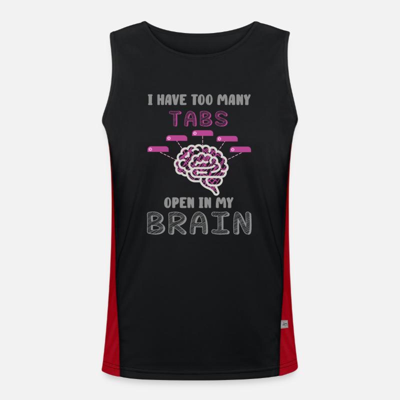 adhd, adhd open, coffee, Men's Functional Contrast Tank Top 