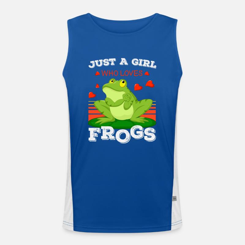 frog, frog toad, frog lover, Men's Functional Contrast Tank Top 