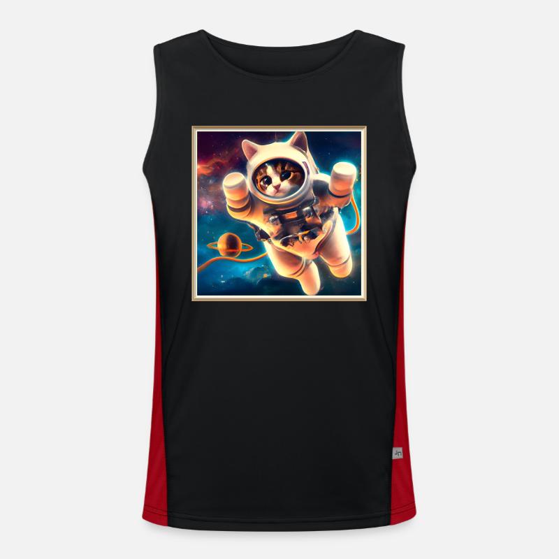 Space Kitty Men's Functional Contrast Tank Top 