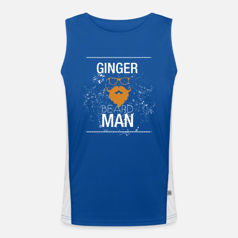 Ginger beard man Men's Functional Contrast Tank Top 