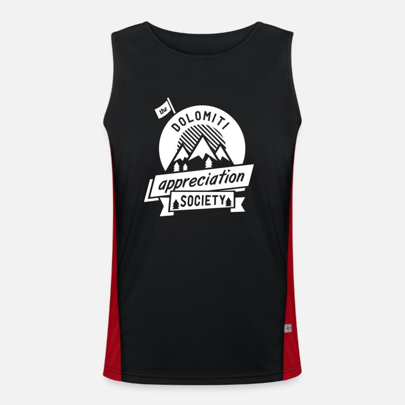 Dolomite Appreciation white - Men's Functional Contrast Tank Top  - black/red