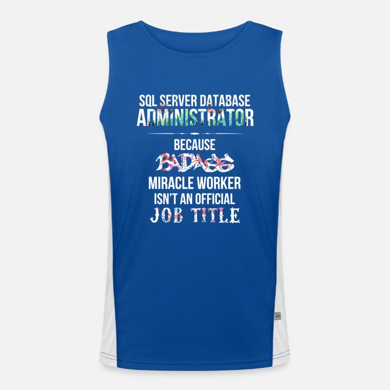 SQL Server Database Administrator - SQL Server Men's Functional Contrast Tank Top 