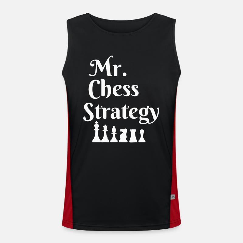Mr chess strategy Men's Functional Contrast Tank Top 
